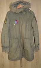 Malvin Women Hamburg Khaki Mod Badges Parka - Mod' Ska, Casuals - UK10 Small S