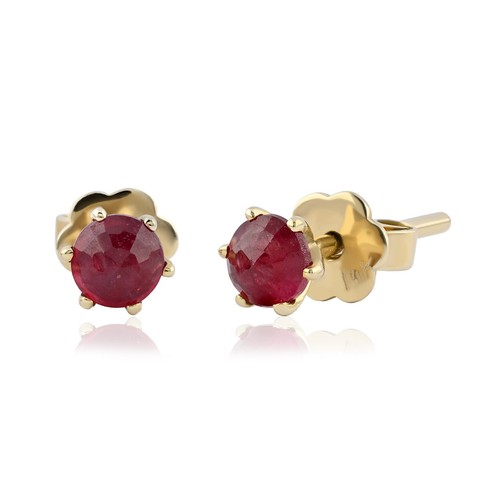 14k solid gold genuine ruby - 14k,