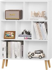 Wooden 7 Cube 3 Tier Bookshelf