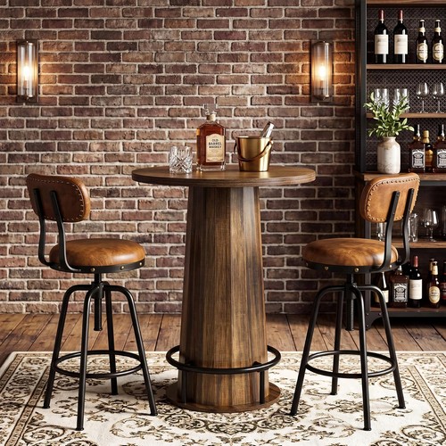Round bar table h - bar, 37.4"