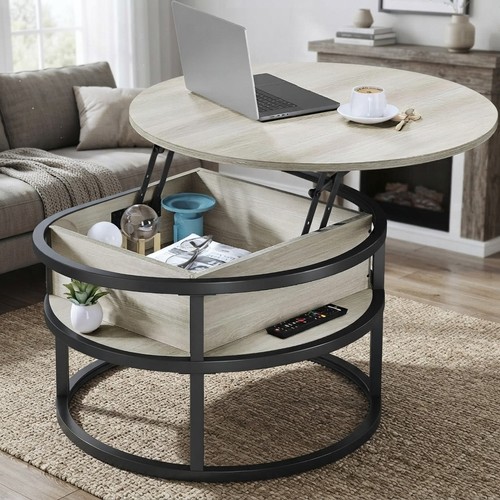 Contemporary round lift top - round,