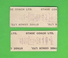Stagecoach Ltd of Perth - 2 x Setright Bus Tickets - Scotland - c.1980s