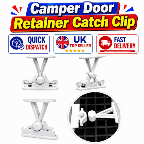 Camper door retainer catch - camper,