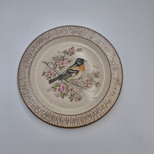 Vintage Purbeck Pottery Decorative Plate Bird Design Brambling 26.5cm