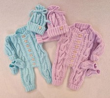 KNITTING PATTERN *ALL IN ONE 3 PIECE PRAM SET*  REF SR054  * 14, 16 or 18" chest