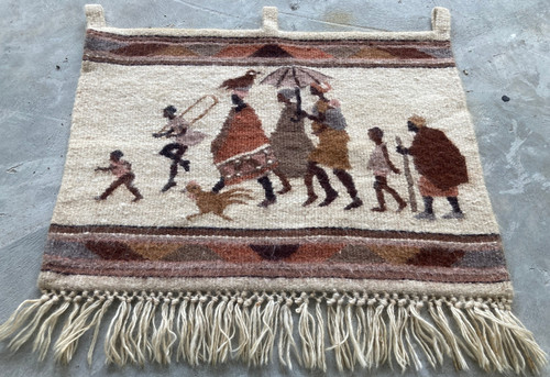 Vintage handwoven african folk - handwoven,