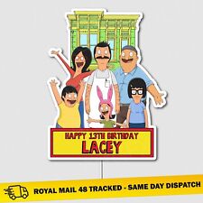 Bob's Burgers Personalised NAME/AGE Birthday Cake Topper For Kids/Adult Party