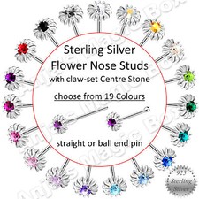 3mm flower nose stud - flower,
