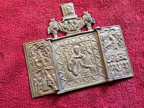 Antique 1800 bronze orthodox - bronze,