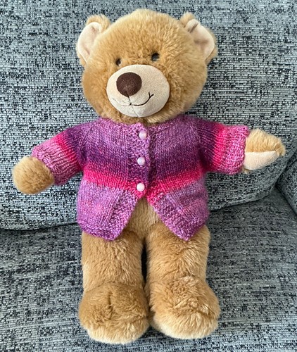 Hand knitted teddy bear - knitted,
