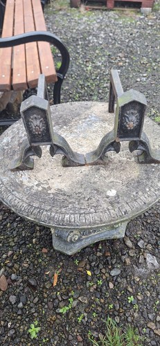 Vintage cast iron fire dogs - cast,