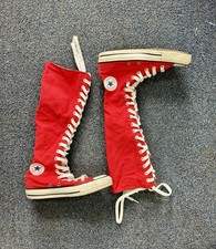 Converse Chuck Taylor All Star Knee High Lace-Up Red Women's Size UK 4 EU36 VGC