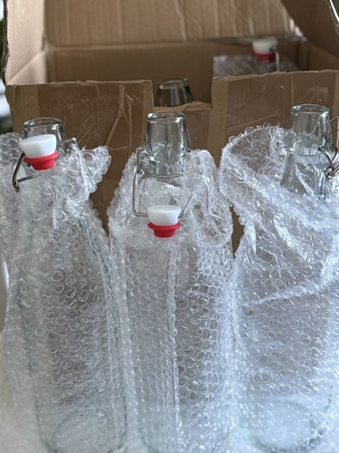 Glass bottles with - x,