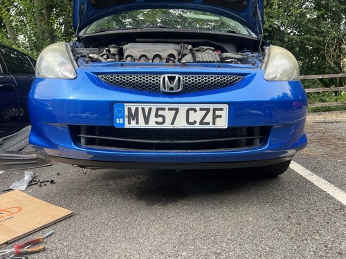 Honda jazz 2007 blue bumper - honda,