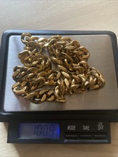 Mens Curb Gold Coloured  Chain Necklace