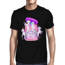 1Tee Mens Unicorn Happy Pills