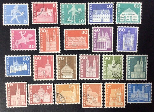 Switzerland stamps 1960 - switzerland,