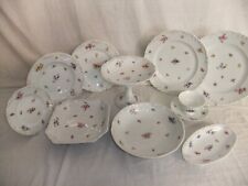 Schlaggenwald 1792 H  C Czechoslovakia vintage floral gilded plates - 4D7A #