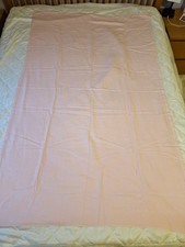Pale pink cot size flat sheet