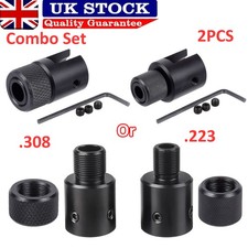 1022 10/22 Muzzle Brake Adapter 1/2x28 5/8x24 .223 .308 Thread protector 2PCS