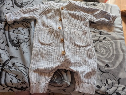 New unisex baby knitted romper - knitted,