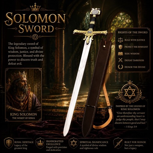 King solomon steel sword - king,