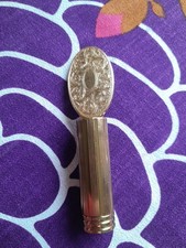 Vintage Kigu Lipstick Holder With Mirror Lip View Gold Tone Travel Handbag 