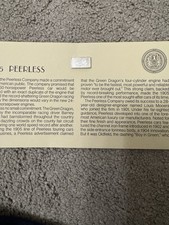 J Pinches 925 Silver Stamped Ingot 1.5g 100Greatest Cars 1905 Peerless