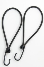 6MM x 250MM BUNGEE CORD HOOK TIES - SHOCK CORD LOOP WITH PLASTIFIED METAL HOOK