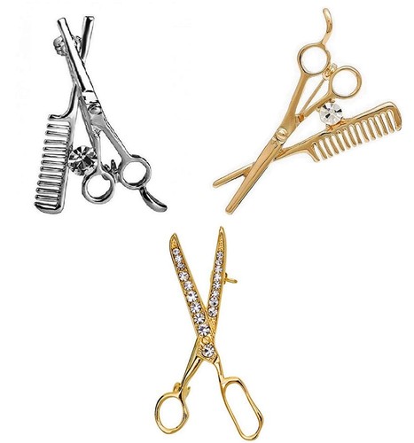 Hairdressing brooch pin - brooch,