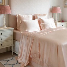 Gingerlily London Modern Classic Rose Pink Silk Duvet Cover - Queen