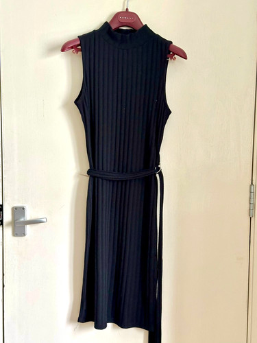 Black bodycon midi dress - bodycon,