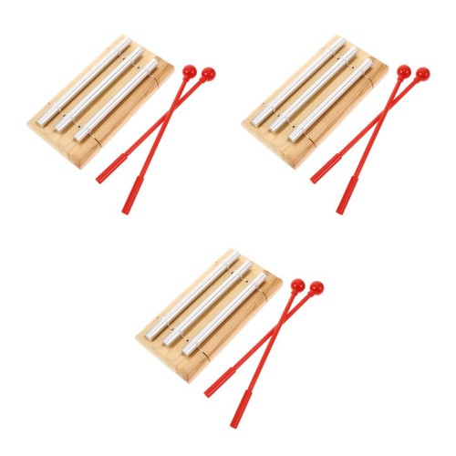 Three tone wooden hand chime - wooden,