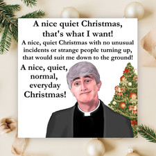 Father Ted Christmas Card, British Christmas Card, Funny Card for Dad, for Mum