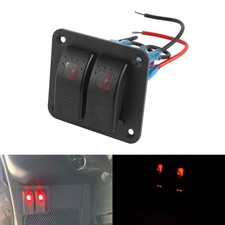 Waterproof Red LED 2 Gang