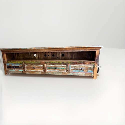 Rustic reclaimed wood stand - wood, tv