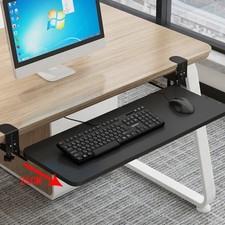 Keyboard Tray Under Desk with Sturdy Clamp Office Home Sliding Platform