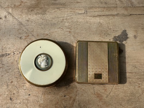 Two vintage powder compacts - two,