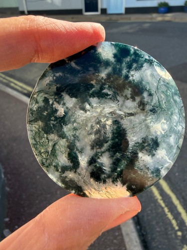 Moss agate crystal - agate, healing