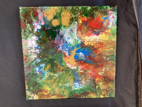 Original acrylic pour painting - original,