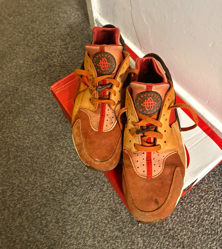 Nike air huarache brown orange - air,