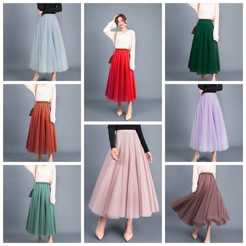 Tutu maxi skirt mesh long - maxi,