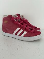 Adidas Basket Profi Hi Tops Trainers Pink Suede Women’s UK 6 Retro Vintage Style