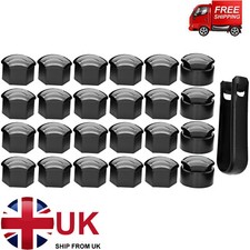 24pc 17MM Black Wheel Nut Bolt