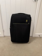 Antler Large Soft Shell Suitcase – Lightweight Black Travel Luggage with Wheels