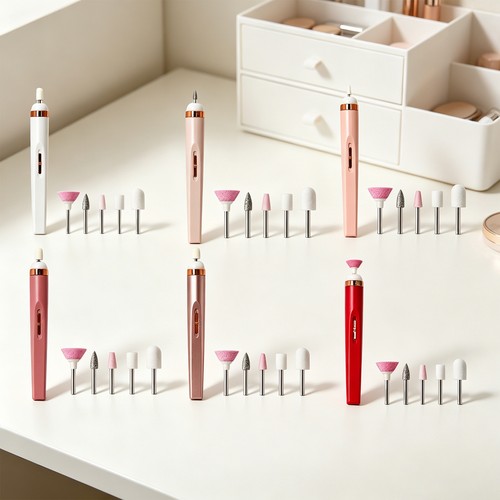 Electric nail drill white - in,
