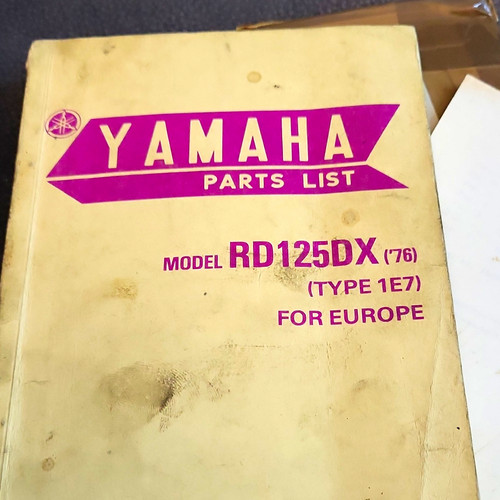 Yamaha 125dx parts list - rd,