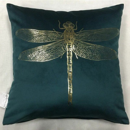 Gold dragonfly print - gold,