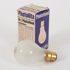PHILIPS PHOTOLITA No.1 PHOTOFLOOD 240/250V 275W BC PEARL BULB #CB4