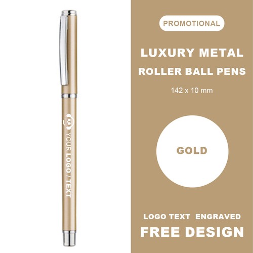 Personalised metal capped pens - capped,